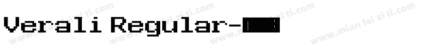 Verali Regular字体转换